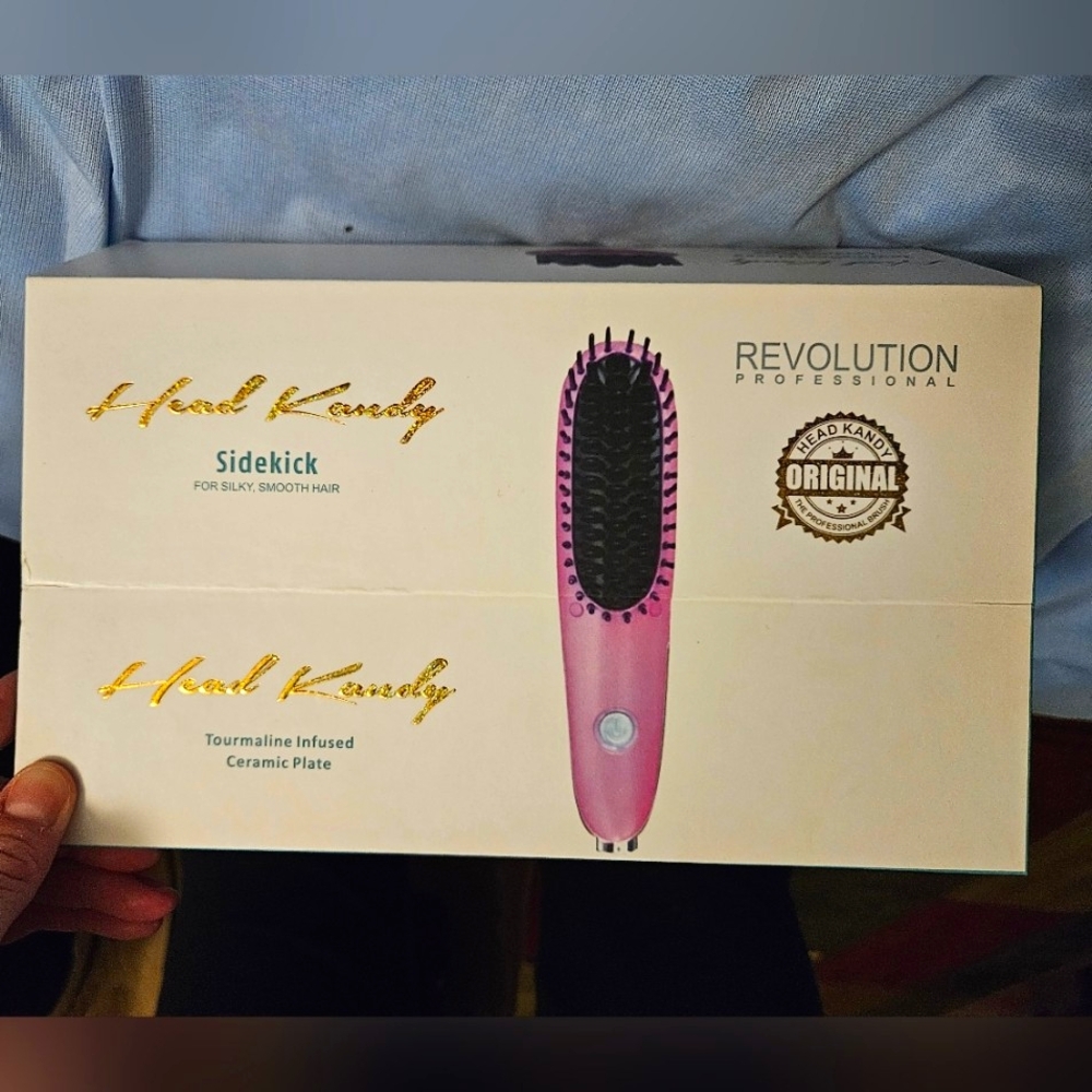 Revolution Professional Head Kandy Sidekick Pink Hair Straightening Brush